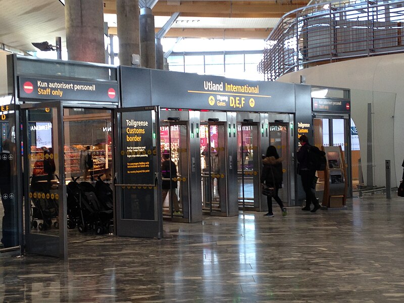 File:Oslo Airport, Gardermoen - Oslo airport customs border.jpg