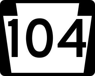 <span class="mw-page-title-main">Pennsylvania Route 104</span> State highway in Pennsylvania, US