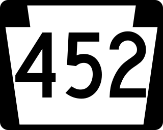 <span class="mw-page-title-main">Pennsylvania Route 452</span> State highway in Delaware County, Pennsylvania, US