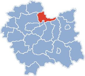 Poziția localității Județul Proszowice