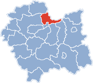 Прошовицкий повет на карте