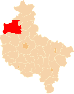 Localização do Condado de Czarnków-Trzcianka na Grande Polónia.