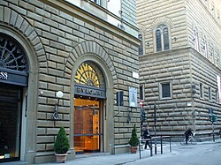 Via de' Tornabuoni with Palazzo Strozzi Palazzo Strozzi 01.JPG