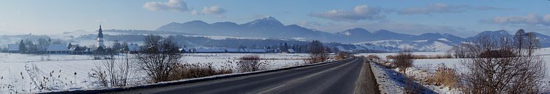 Panorama of Liptov in winter, Slovakia