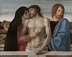 『ピエタ』 ジョヴァンニ・ベリーニ 1460 板、テンペラ 86 × 107 ブレラ絵画館