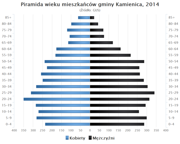 Piramida wieku Gmina Kamienica.png