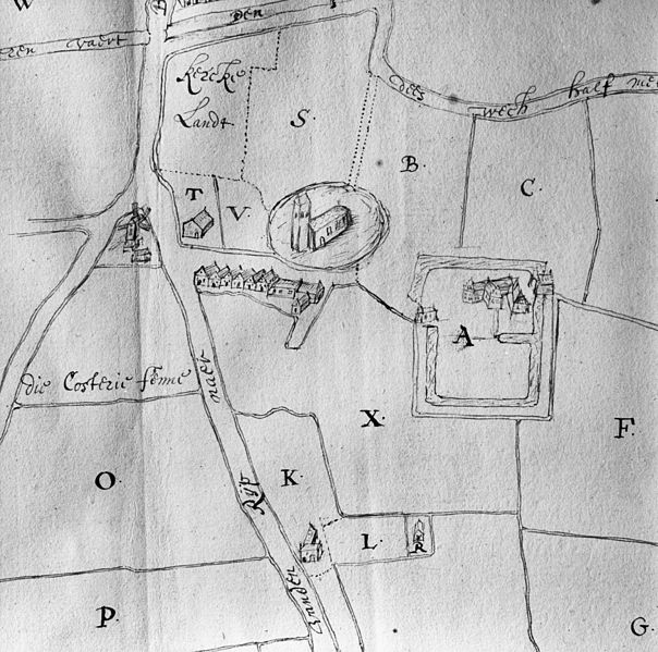 File:Plattegrond Menaldum (Orxma State) kaartboek Ruud van Juckema 1626 in Rijksarchief Leeuwarden - Menaldum - 20152981 - RCE.jpg