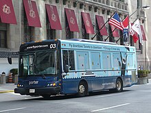 Blue Bird Ultra LF bus Porter Shuttle 03 Chicago wrap.JPG
