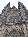 Fachada oeste de la catedral de San Vito, Praga.