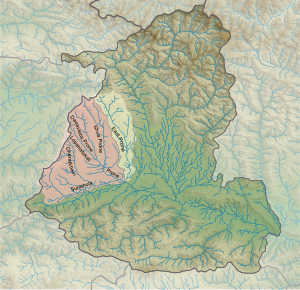 Prone and East Prone rivers basin on the Shida Kartli map.svg