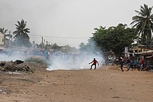The 2017-18 Togolese protests against the 50-year-rule of the Gnassingbe family Protests in Lome, Togo, 18 octobre 2017 04.jpg