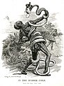 Image 17A 1906 British Punch cartoon depicting Leopold II as a rubber vine entangling a Congolese man (from History of Belgium)