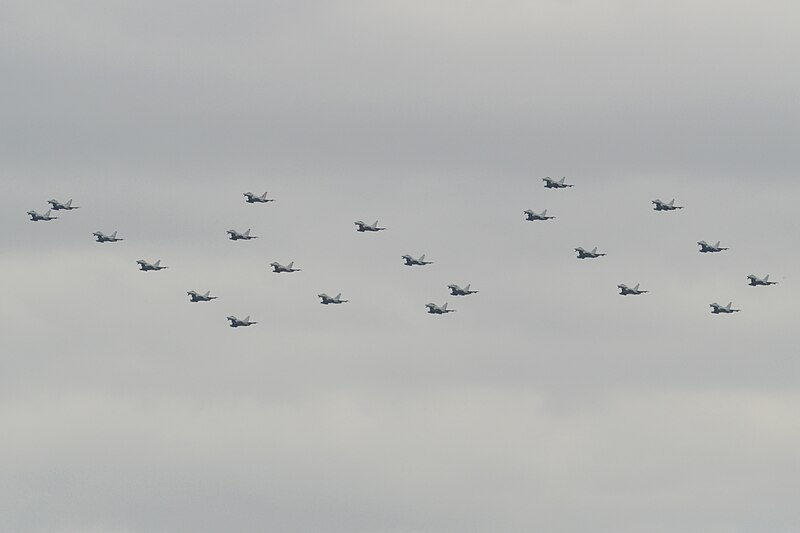 File:RAF100 Flypast -19 ‘COBRA TRIPLEX WARLORD’ formation. 10-7-2018 (29063947997).jpg