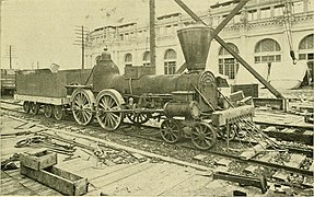 La locomotiva nel 1901, prima dell'apertura dell'Esposizione Panamericana a Buffalo.