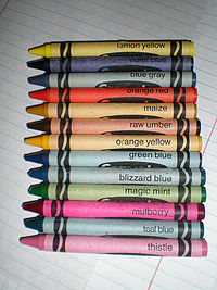 Thirteen retired Crayola crayons no longer produced