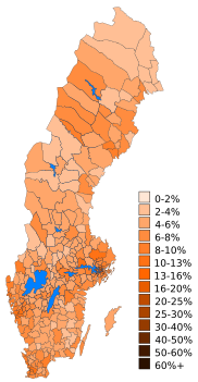 Carte des résultats des Libéraux.