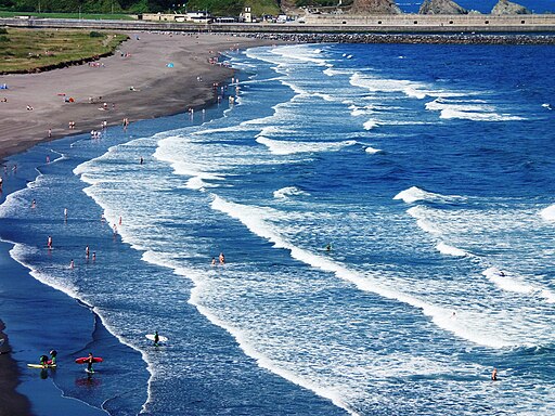 Rip currents at La Arean beach, Soto del Barco. Asturias. 02