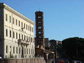 Facade of the Pastificio Pantanella, former home of the museum, on Piazza Bocca della Verita Ripa - palazzo Pantanella e s Maria in cosmedin 00913.JPG