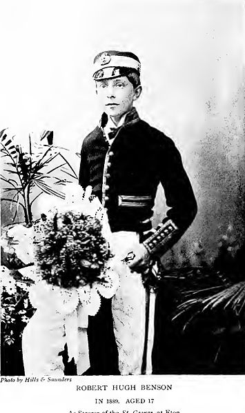 File:Robert Hugh Benson in 1889, aged 17. As Steerer in the St. George, at Eton.jpg