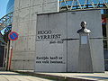 Bust of Hugo Verriest in front of the Post Office in Roeselare