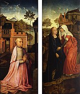 ロヒール・ファン・デル・ウェイデン 『受胎告知の三連祭壇画（左右翼）』1434年頃