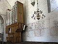 Rute kyrka church organ and wall paintings.jpg
