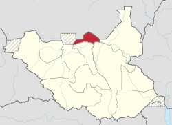 Location of the Ruweng Administrative Area in South Sudan
