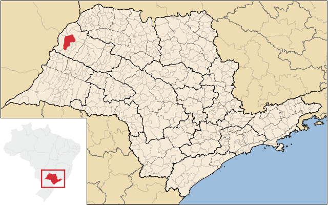 Localização de Andradina em São Paulo