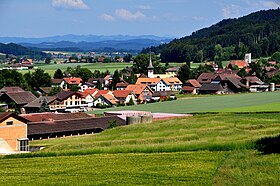 Schüpfen: village center seen from the southwest