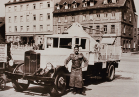 Blick vom Bahnhof zum Hotel Bayerischer Hof. 1939