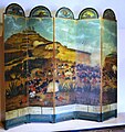 19th century screen depicting battle from the French Intervention