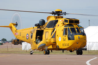 An RAF Sea King rescue helicopter.