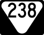 State Route 238 marker