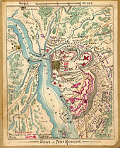 1860s map showing the Siege of Port Hudson