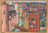 איור משנת 1484, המתאר את המצור על אורליאן במלחמת מאה השנים