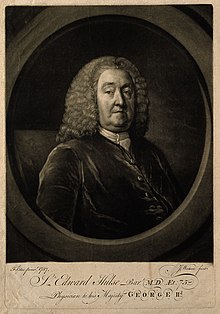 Sir Edward Hulse, 1st Baronet Sir Edward Hulse. Mezzotint by J. Watson after F. Cotes, 175 Wellcome V0002917.jpg