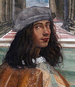 Автопортрет. Детайл от фреска „Чудо с решето“. 1505 – 8 г. Монте Оливето Маджоре