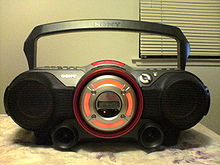 A Sony CD boombox from 2005 Sony Boombox circa 2005.JPG