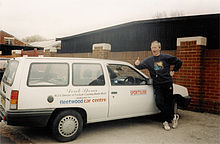 Spence, posing with his Sportslink car in 1994. Spence Sportslink.jpg