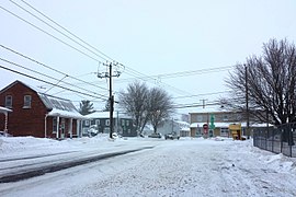 Intersection des routes 340 et 201 à Saint-Clet.