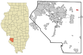 St. Clair County Illinois incorporated and unincorporated areas Summerfield highlighted.svg