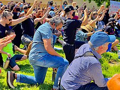 Ami Bera attends the Standing in Solidarity march in Sacramento, CA