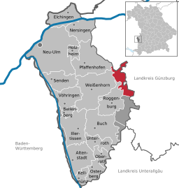 Läget för Stoffenrieder Forst i Landkreis Neu-Ulm