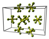 Elementarzelle des Schwefelhexafluorids