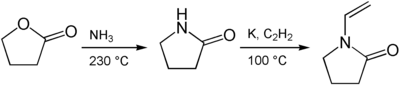 N-vinil-2-pirolidon sentezi