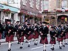 Tain Pipe Band on parade