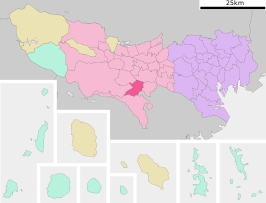 Situering van Tama in de prefectuur Tokio