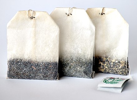 Three different teas in commonly shaped tea bags