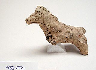 Terracotta horse figurine, Yale University Art Gallery, inv. 1938.4950