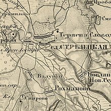 Расположение села на карте Московской губернии Ф. Ф. Шуберта, 1860 г.